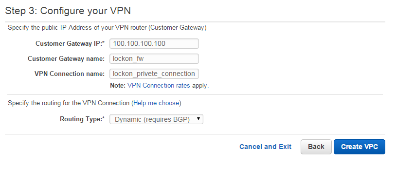 VPN接続先設置